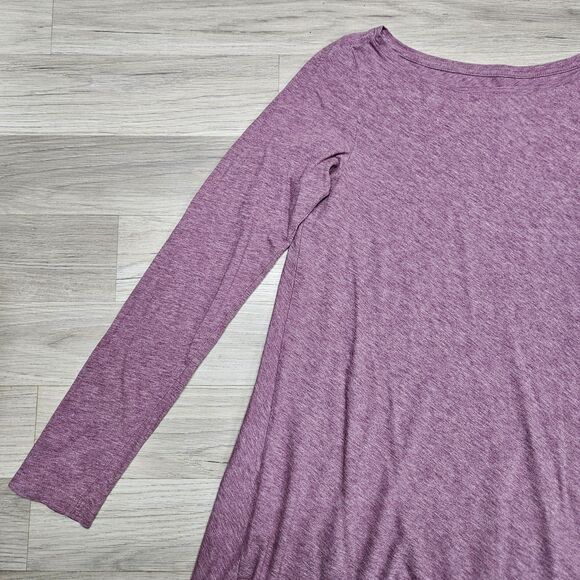 Pure Jill Purple Shirt A Line Tee Longsleeve Pima Cotton XS - Picture 3 of 7